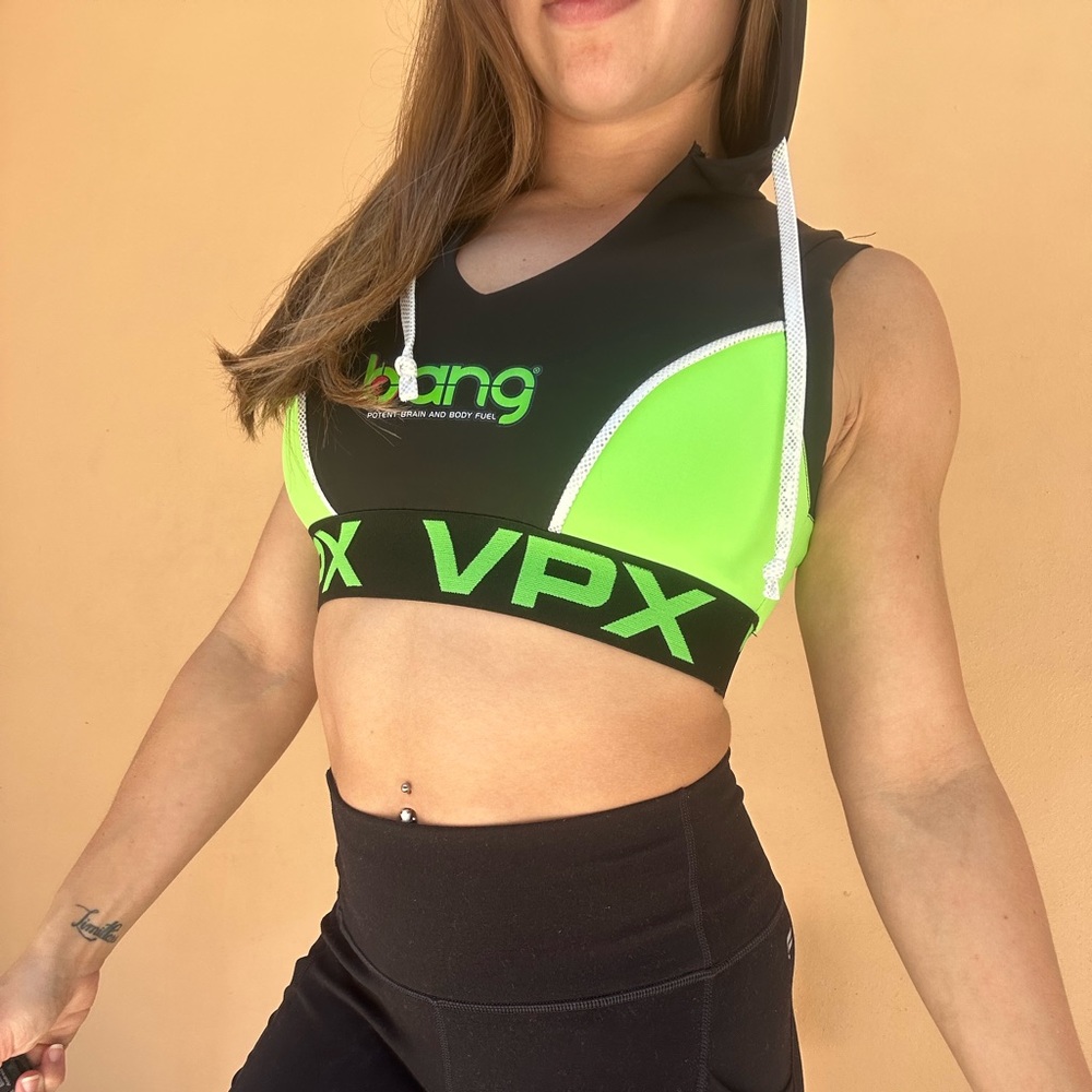 FINAL SALE! All will be gone by AUGUST 1st- fitness expo hooded sports bra